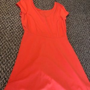 Coral mid length dress